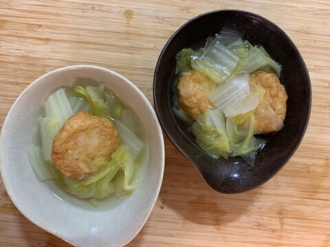 野菜天と白菜の白だし煮